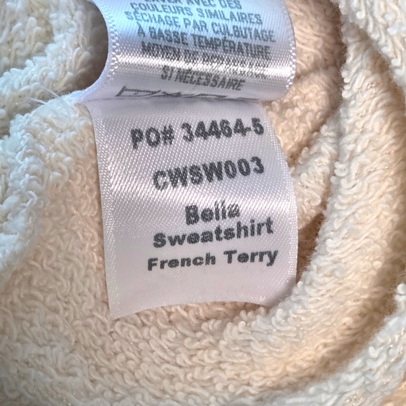 Spiritual Gangster Bella Off Shoulder Cropped Sweatshirt Cream XS NWT - Picture 13 of 15